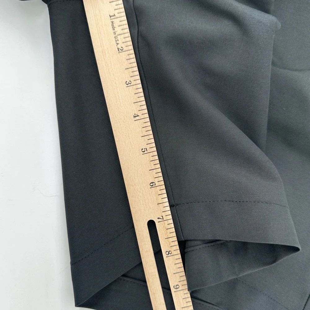 PGA Tour Golf Shorts Men 38 Black Solid Flat Front Active Waistband UPF 50 New